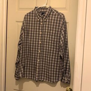 Long sleeve Basic Edition Long Sleeve Plaid Mens Shirt. XL